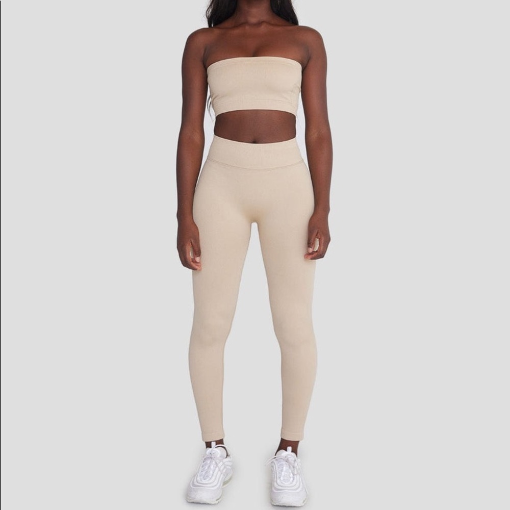CSB X ISABELLE MATHERS SEAMLESS LEGGINGS OAT XS